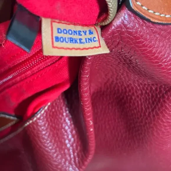 Dooney and Bourke dark Red Leather Logo Lock Pebbled leather - Picture 5 of 16